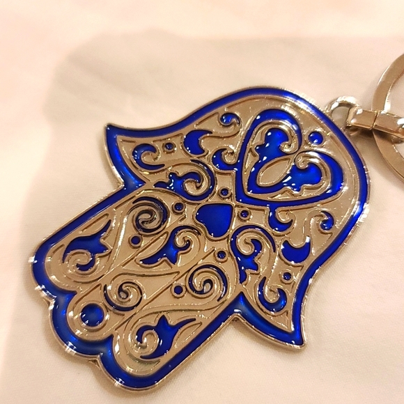 Hasma Evil Eye Protection HAND OF MARY/FATIMA Key charm chain - Picture 1 of 8